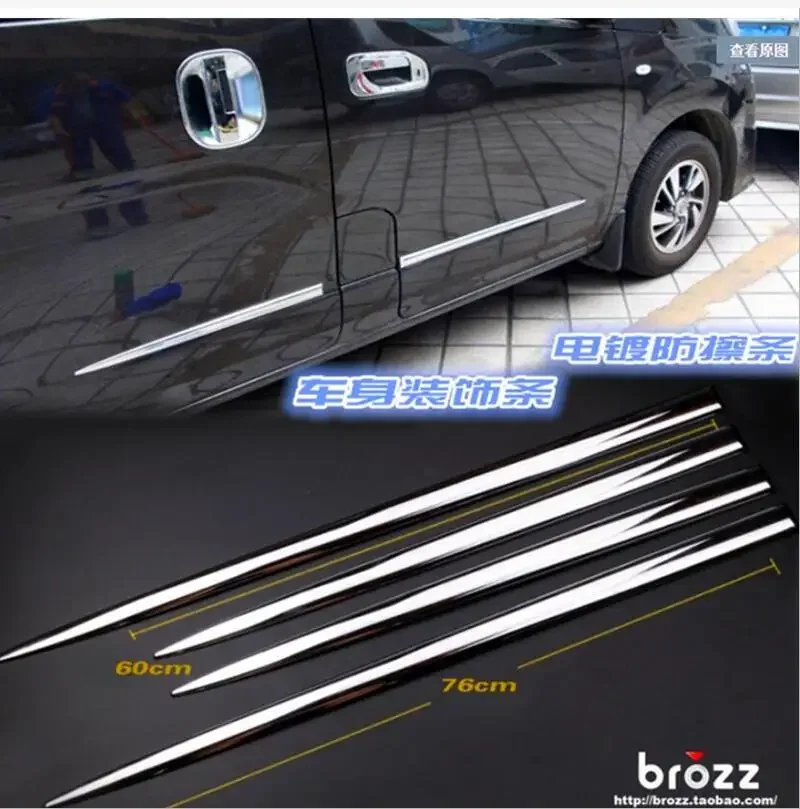 

Chrome body side moldings side door decoration Fit For Nissan NV200