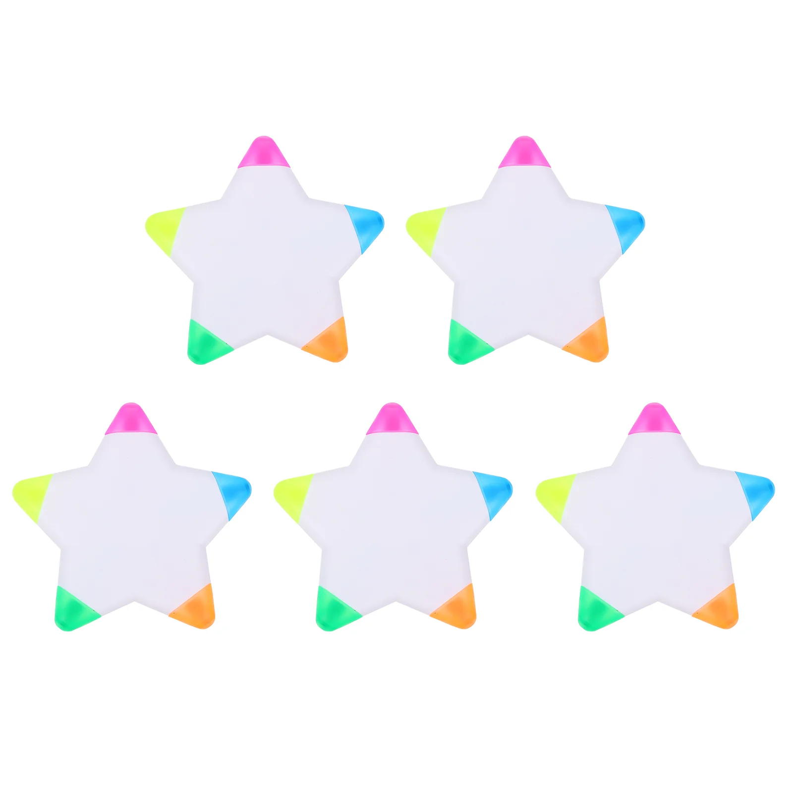 

5PCS Star Shaped Highlighter Pen Premium Multi-functional Fluorescent Pen
