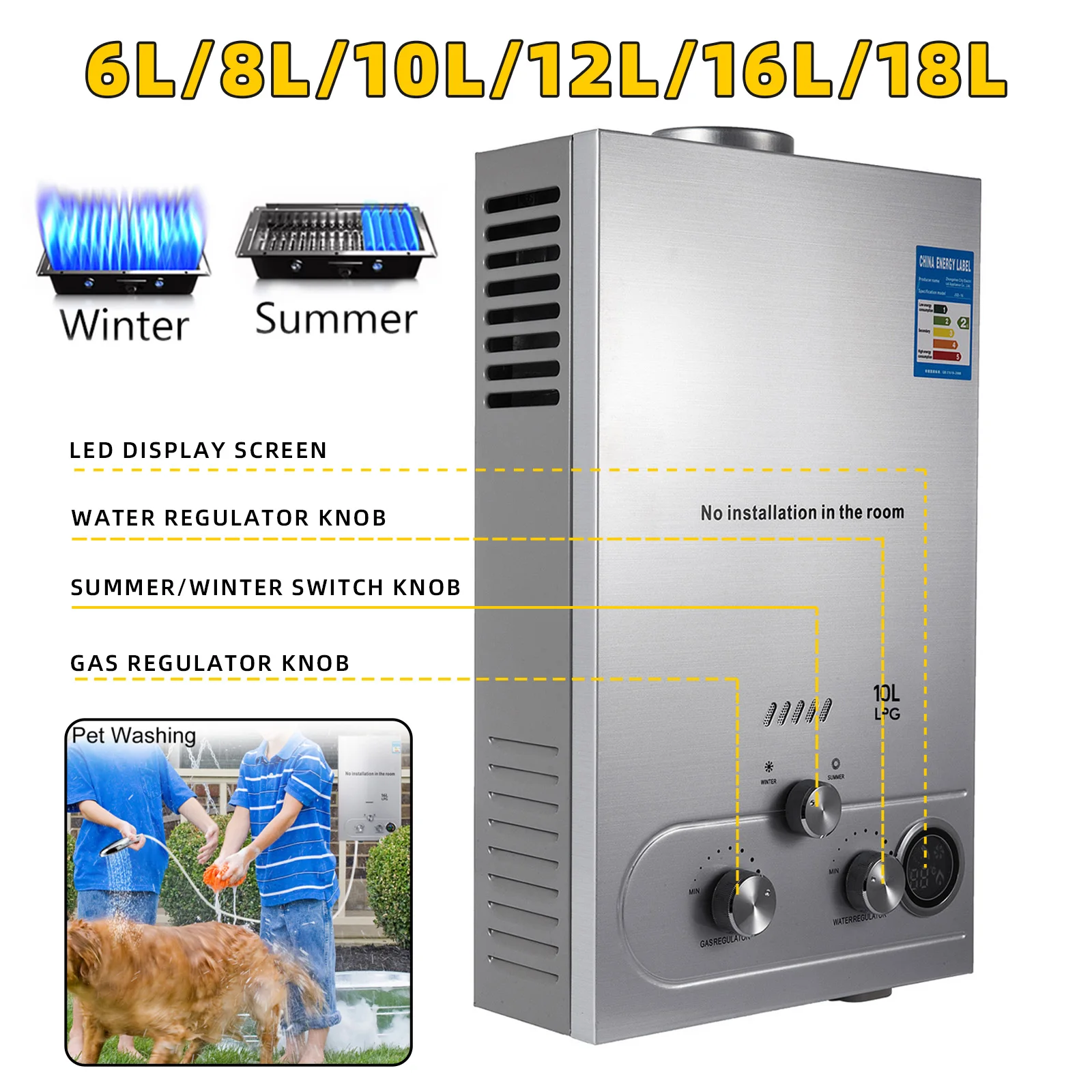 Many Amps Gas Tankless Water Heater Use | Tankless Water Heater Gas  Installation - Gas Water Heaters - Aliexpress