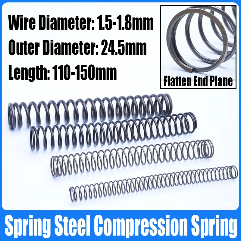 

1PC 1.5-1.8mm Wire Dia Y-type Compression Spring Spring Steel Pressure Release Return Spring 24.5mm Outside Diameter L=110-150mm