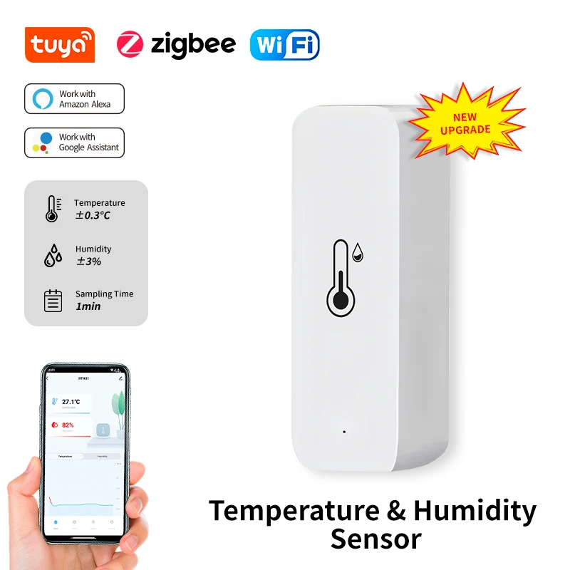 Thermomètre Hygromètre WiFi Intelligent Intérieur/Extérieur – Bluetooth + Appli Pour Maison & Plantes