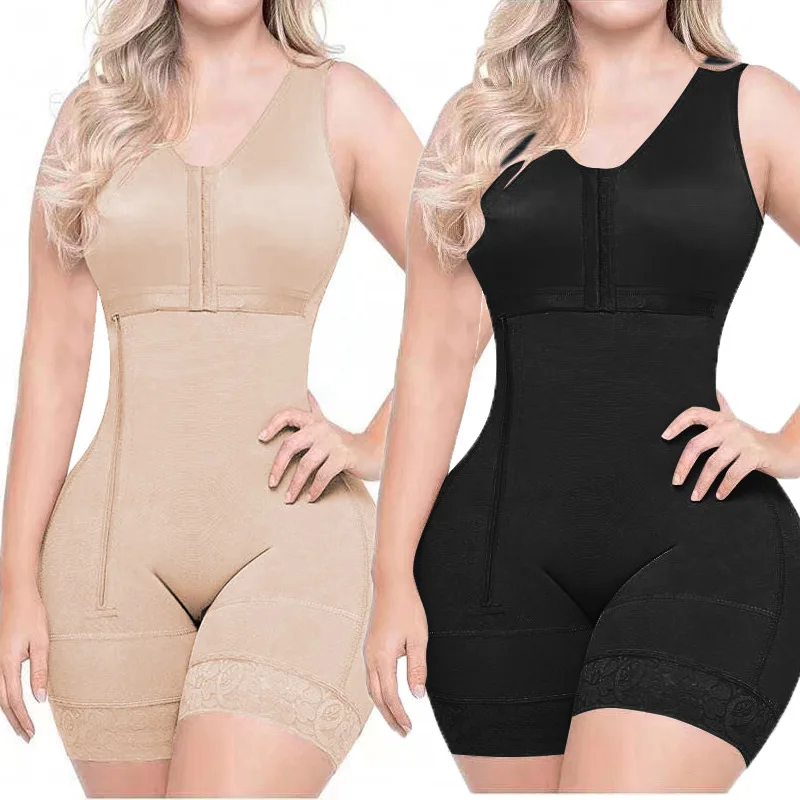 

Post Surgery Shapewear High Compression Short Girdle with Brooches Bust for Daily and Post-Surgical Slimming Fajas Colombianas