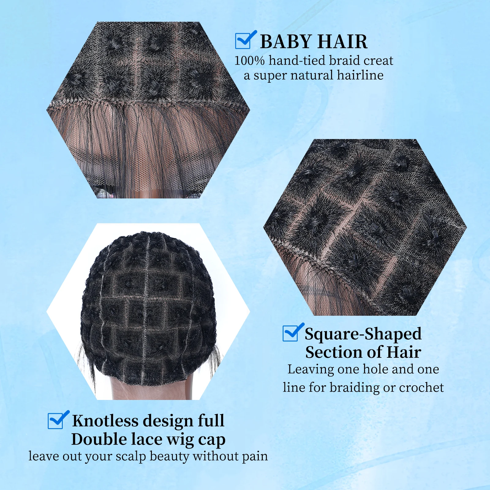 DIY Cap for Making Wigs Wig Grip Cap With Lace Braided Wig Caps Net Braiding Hair Braids Tools Accessories Extensions