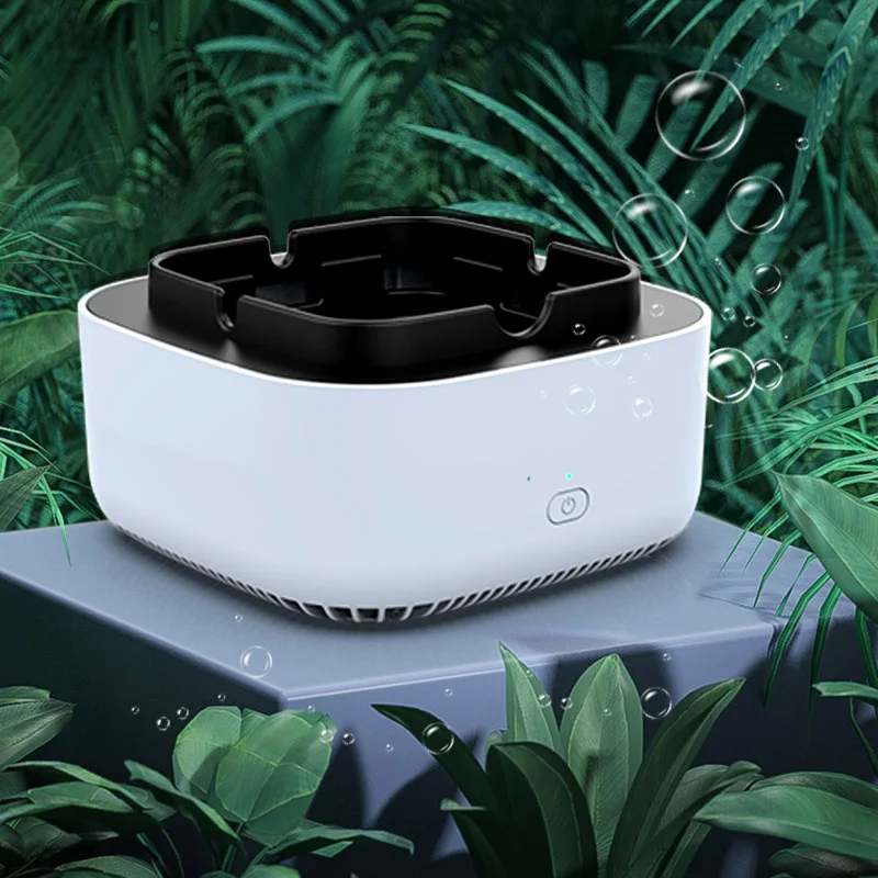 Household Anti Second hand Smoke Ashtray with Negative Ion Air Purifier Cigarettes Ash Tray for
