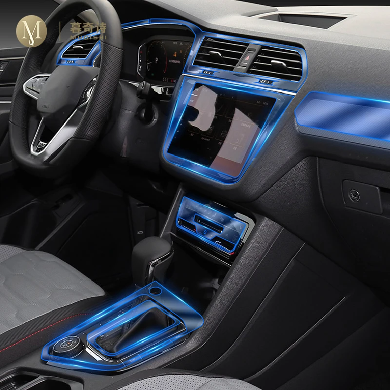 

For Volkswagen Tiguan 2021-2023 Car Interior Center console Invisible car suit TPU protective film Anti-scratch Accessorie Refit