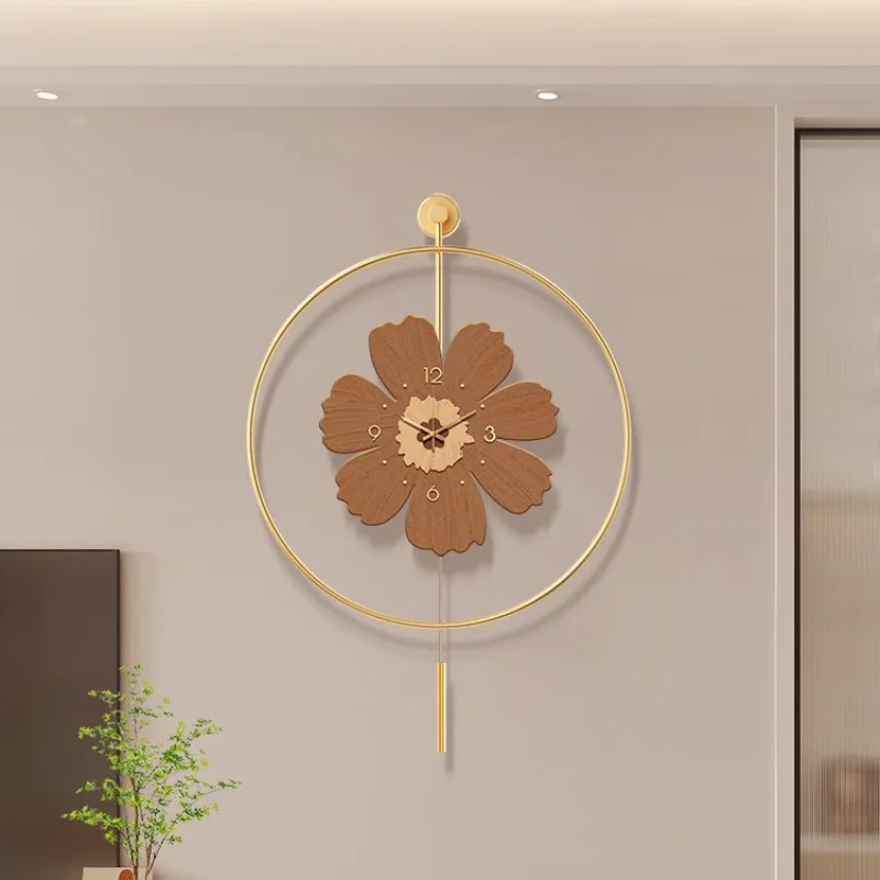 

Nordic Flowers Wall Clock Battery Powered MinimalistCute Unusual Wall Clock Creative Luxury Art Reloj De Pared Room Decorarion