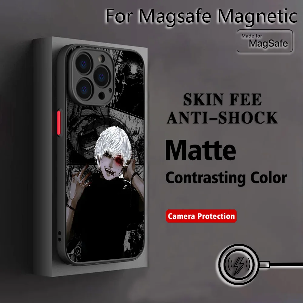 Sleek Anime-Inspired Matte Magnetic Phone Case - Tokyo Ghoul Design