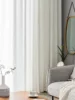 White Sheer Curtains Blend Semi Smoothy Sheer Curtains Soft Light Airy Privacy Sheers for Bedroom Living Room 2