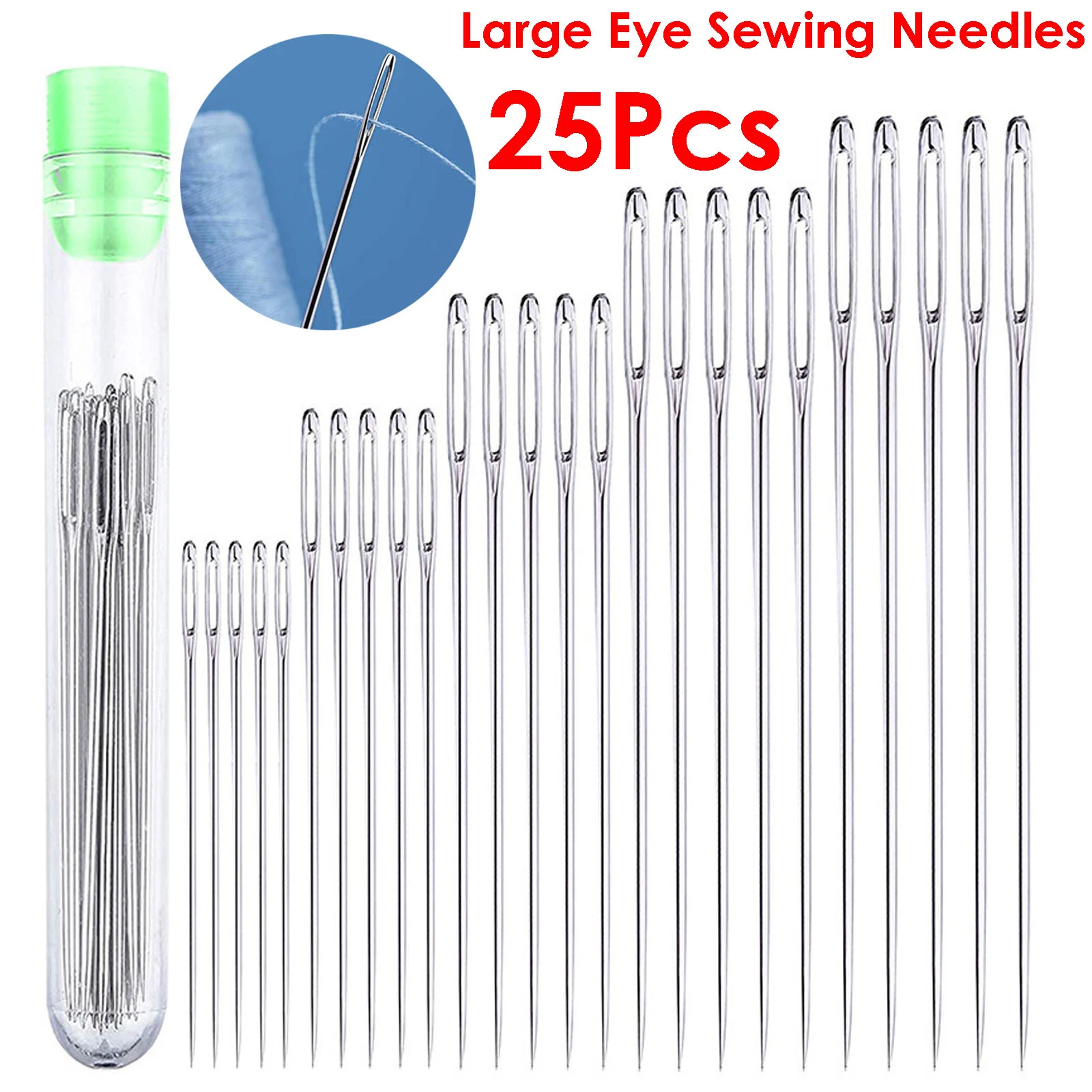 25PcsLargeEyeStitchingNeedlesSewingNeedlesHandmadeLeather