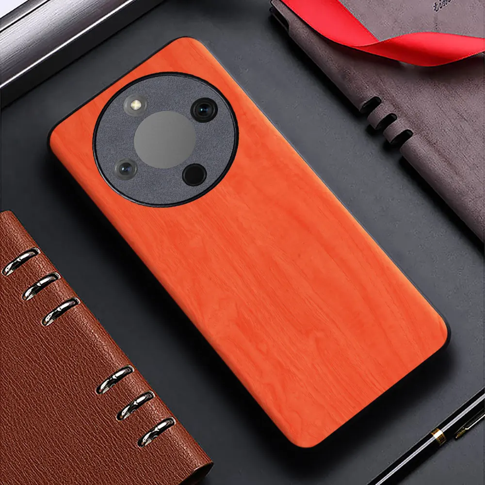 Bamboo Wood Pattern Leather Back Case