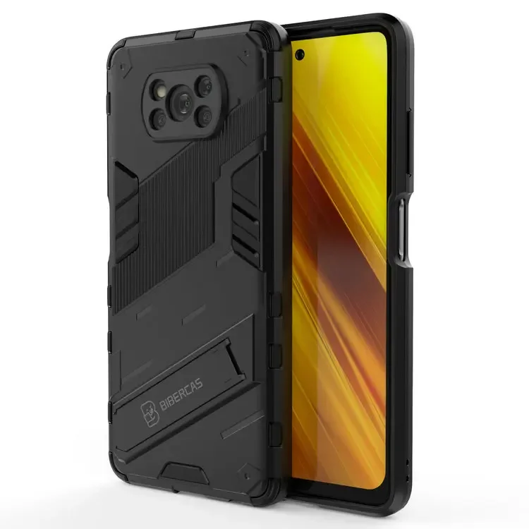 Poco Series Shockproof 360° Bumper Case with Punk Back Panel