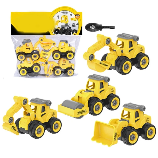 40JC Firefighting Sanitation Farmer Construction Toys Take Apart Car Toys DIY Engineering Construction Toy 5