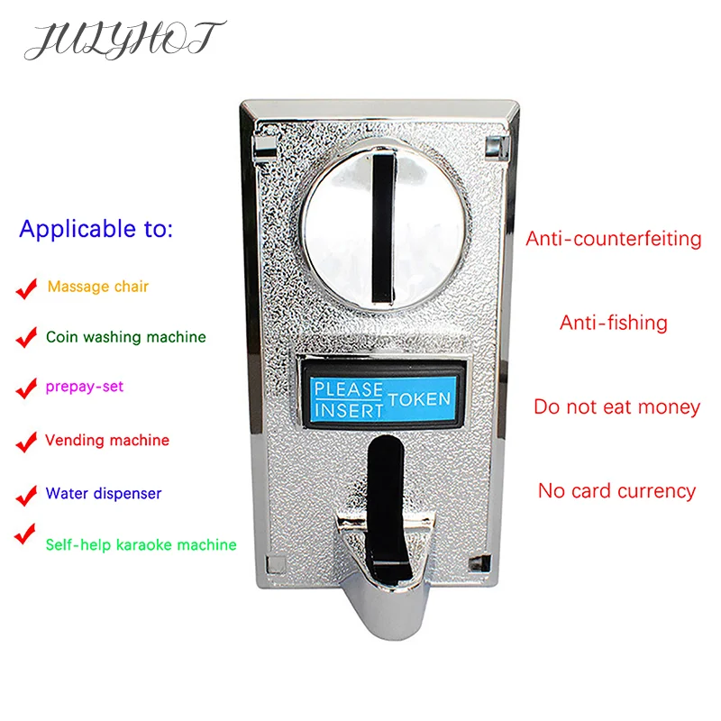 

1Pc 616 Multi Coin Slot Acceptor Electronic Roll Down Coin Acceptor Selector For Mechanism Vending Machine Arcade Game Ticket