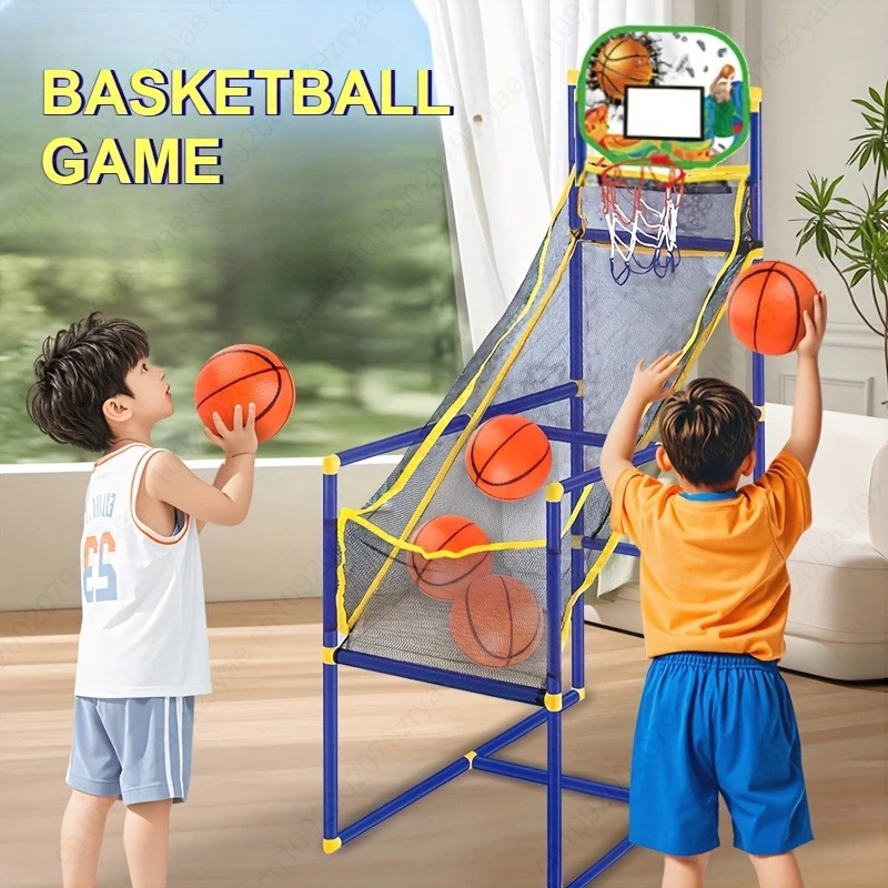 Enjoyable Arcade Basketball Game Set - Indoor/Outdoor Dual Play, Easy Setup with Pump & Balls, Ideal Holiday & Birthday Gift Set