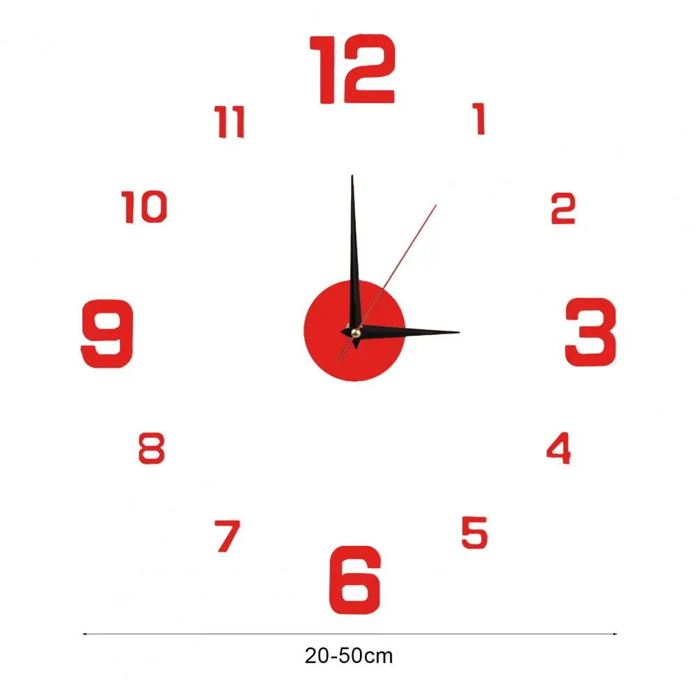 Wall Clock Precise Mute Decorative Punch-free Nordic Style Luminous Hanging Clock For Living Rooms Classic Digital Stickers 50cm