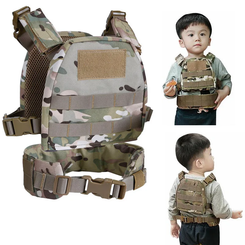 Gilet Tattico Per Bambini Gilet Militare Da Caccia Softair Per Bambini Gilet Mimetico Da Combattimento Gilet Molle Plate Carrier