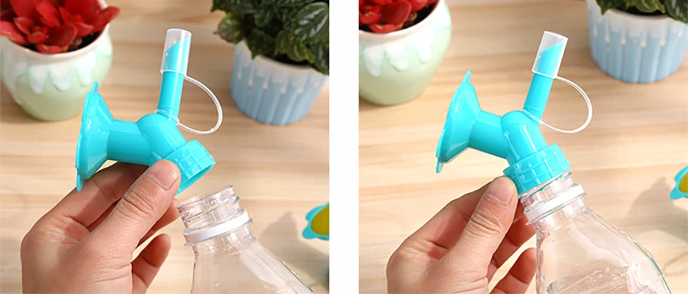 2 In 1 Plastic Sprinkler Nozzle 27~28mm Caliber Bottle Shower Cap Flower Plant Vegetable Watering Device Watering Can Sprinkler