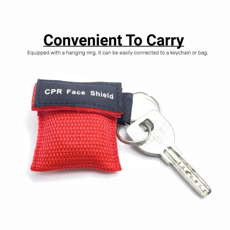 First Aid Disposable Face Mask Shield CPR Resuscitator Mask Breathing Masks Mouth Breath One-way Valve Emergency Outdoor Tools first aid mask