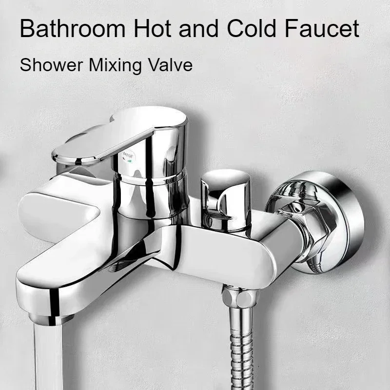 Bathroom Shower Faucet Hot and Cold Water Mixer Tap Household Multifunctional Shower Faucet with Accessory Set
