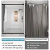 Foldable Magnetic Shower Curtain Waterproof Bathroom Curtain with 14 Hooks Bathtub Curtain Modern for Bathroom 6
