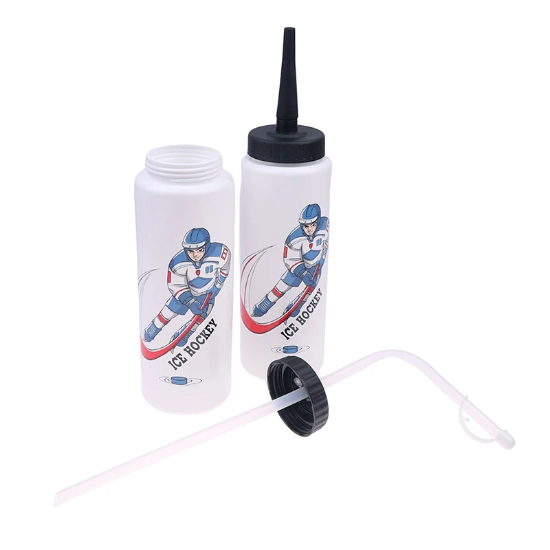 Hockey Water Bottle White Plastic 1000ML BPA Free Ice Hockey Football  Lacrosse Bottles Classic Extended Tip Design Sports Gear - AliExpress