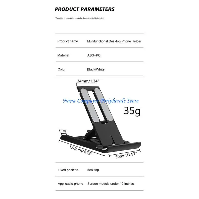 F68C Supporto per telefono cellulare Supporto per telefono regolabile con angolo angolazione per scrivania Supporto per con - immagine 6