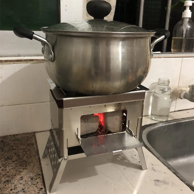 Északi Rozsdamentes Acél Chimeneák Kültéri Fűtő Kandallókhoz Hordozható Kivehető Téli Kemping Mini Tűzifa Kályhák - Image 3