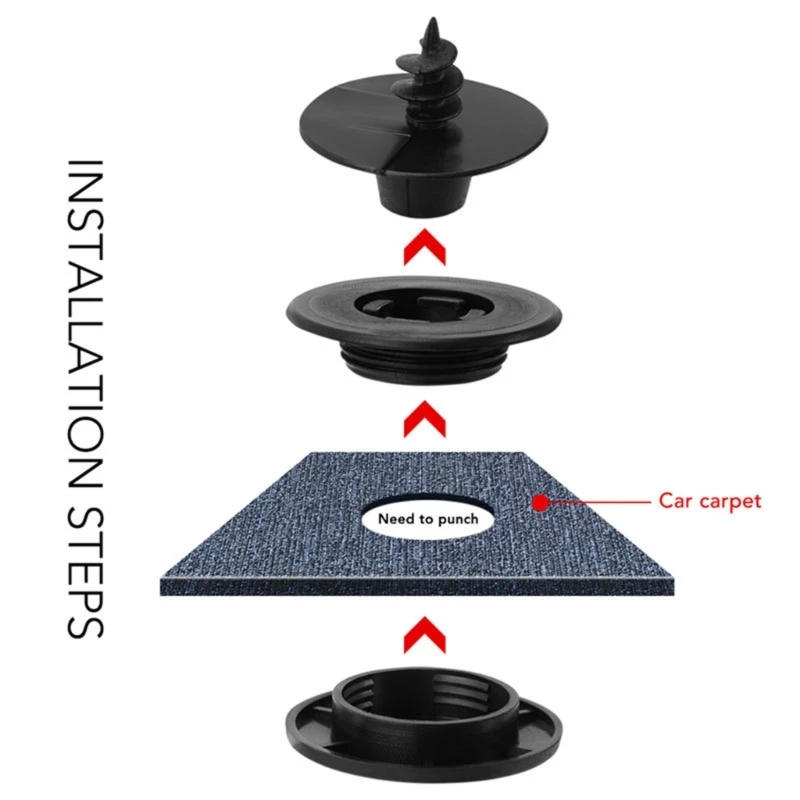Universal Car Floor Mat Clips Retention Holders Grips Carpet Fixing Clamps Buckles Anti Skid Fastener Retainer Resistant car floor mat clips