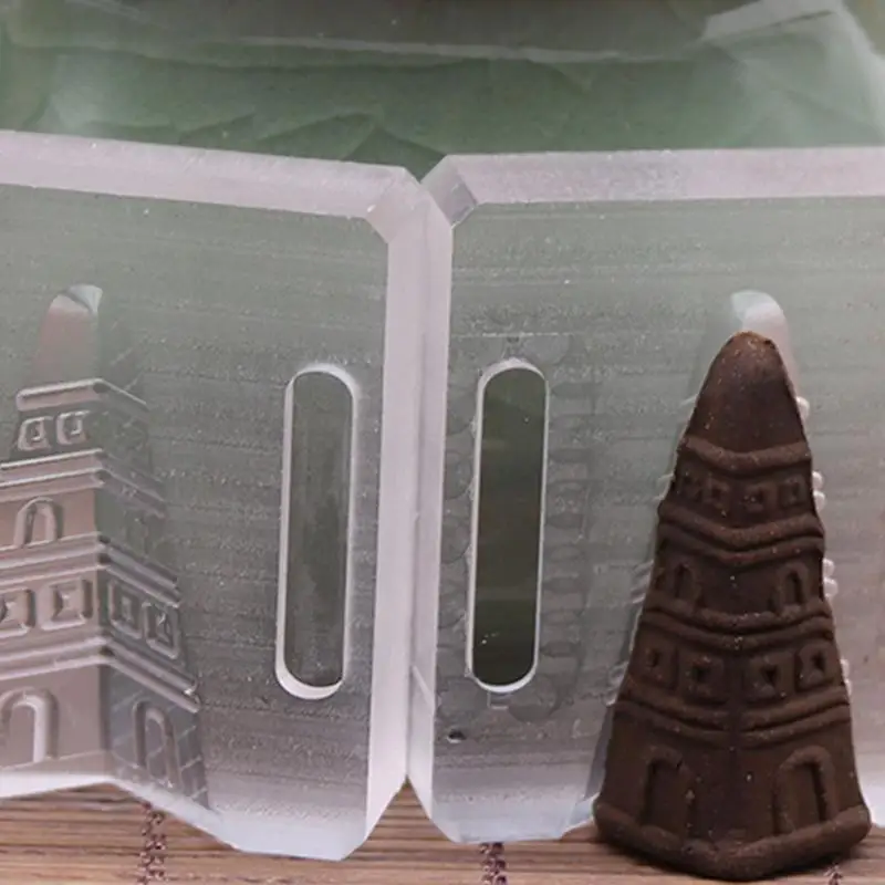 Transparent Acrylic Pagoda Incense Cone Tower Mold Handmade Backflow Fragrant Clear Mould DIY Craft Making Tools