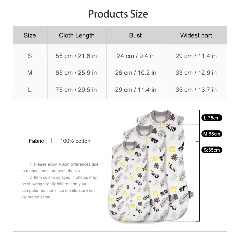 Baby Sleeping Bag 100% Cotton Diaper Cocoon Envelope For Newborns Zipper Sleep Sacks Printed Dandelion Bedding Accessories 6