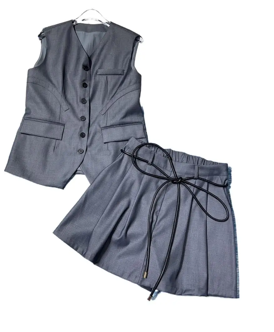 

2023 Women's Clothing Cotton Blend Capable Fashion Vest Suit