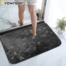 Antiderrapante tapetes de banheiro super absorvente coração padrão coral fleece banheira piso lateral chuveiro sala capacho casa decoração