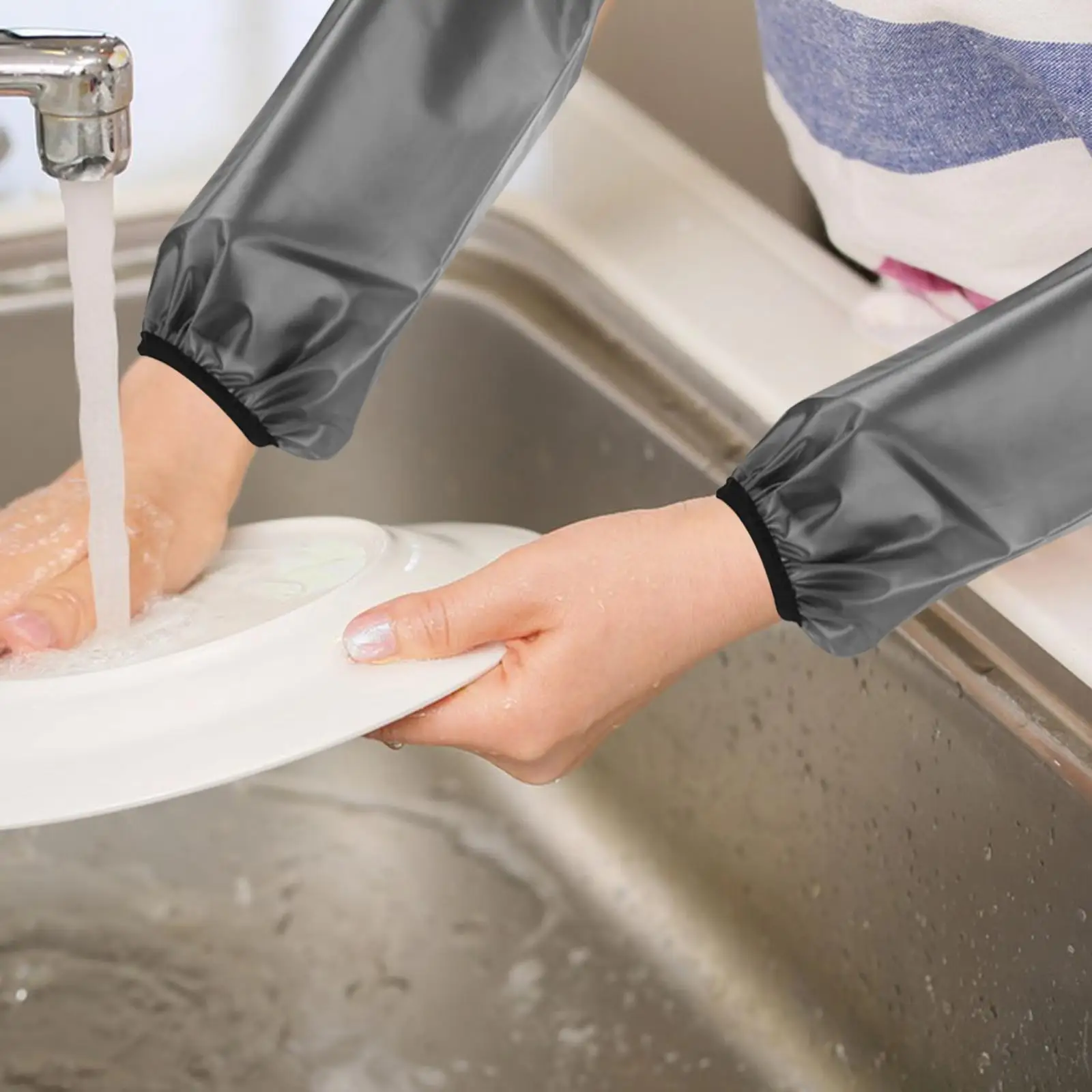 TPU Waterproof Oversleeves Anti-Dirty Housework Cleaning Fawn Arm Sleeves Sleeve Cuff Arm Cover Kitchen Apron Accessories waterproof oversleeves