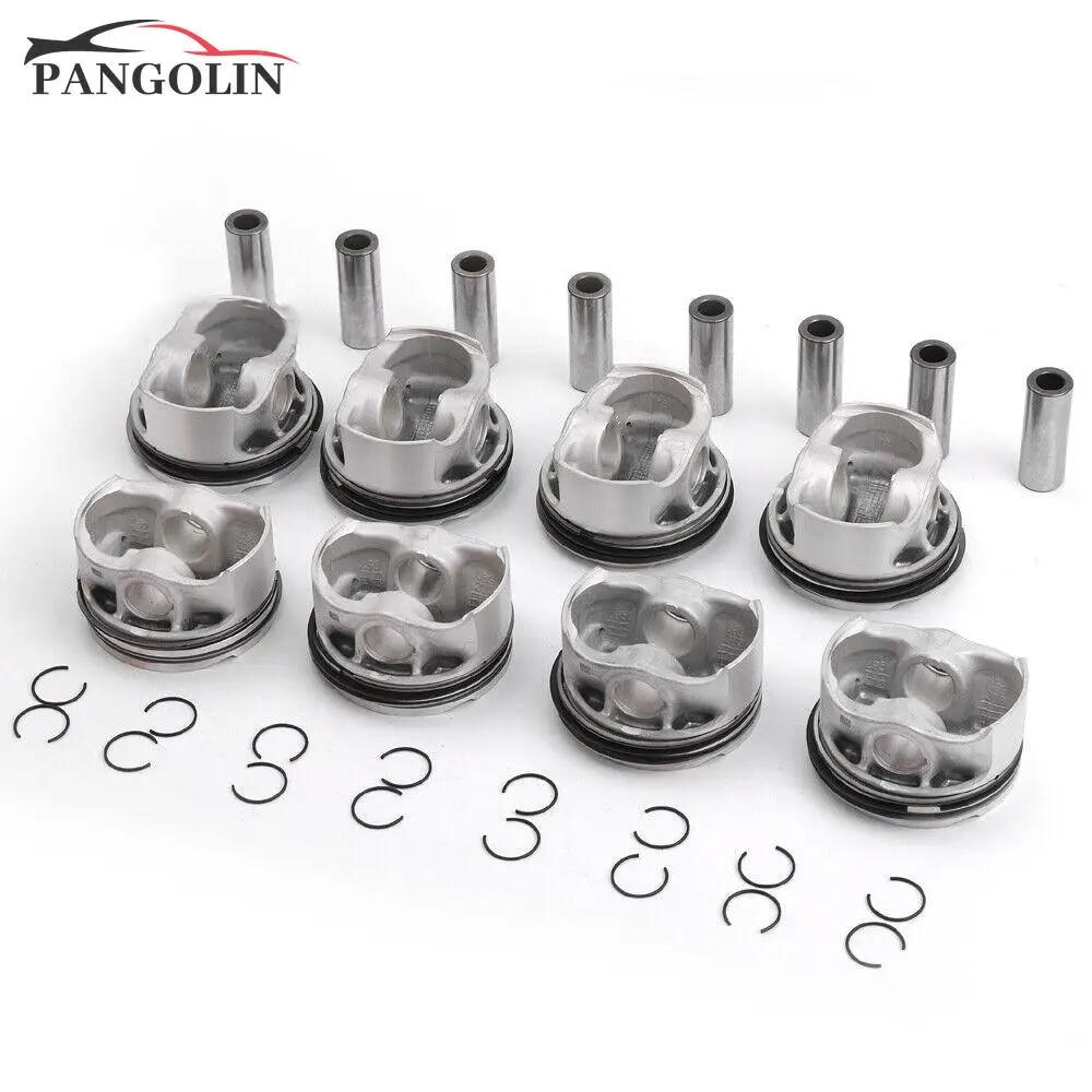 8pcs Pistons & Rings Set for BMW 550i 750i X5 F01 F02 F03 E70 E71 N63 4.4L V8 11257647339 11257613626 40631600, 3 Month Warranty