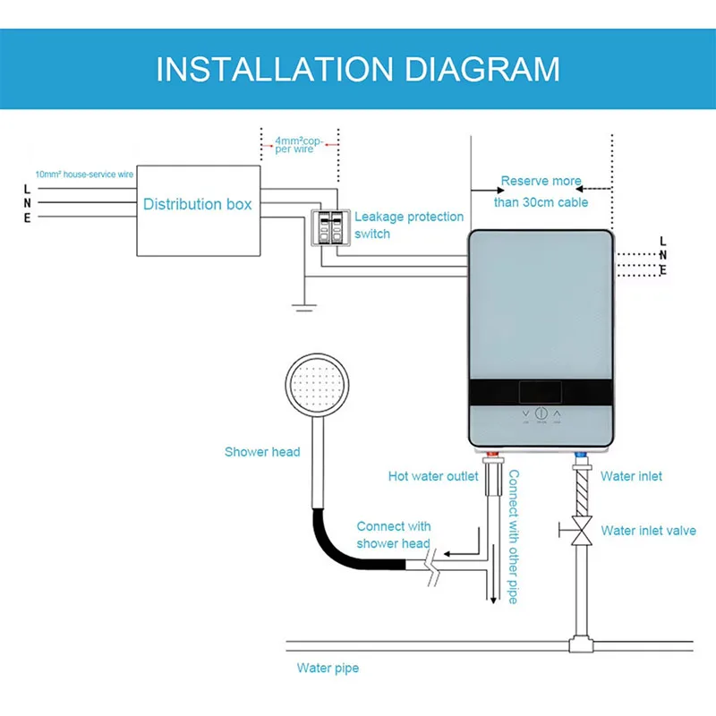 Instant electric water heater household bath machine small fast hot constant temperature shower rental room water heater electric water heater