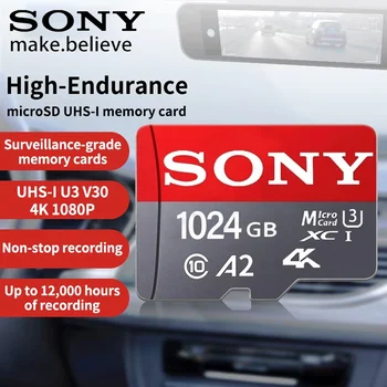 Karta pamięci Sony 1024 GB Class10 Najlepsza do telefonu 256 GB 1 TB Karta SD V30 Wyprzedaż Do aparatu 512 GB 128 GB MicroSD Hot UHS-I Do drona