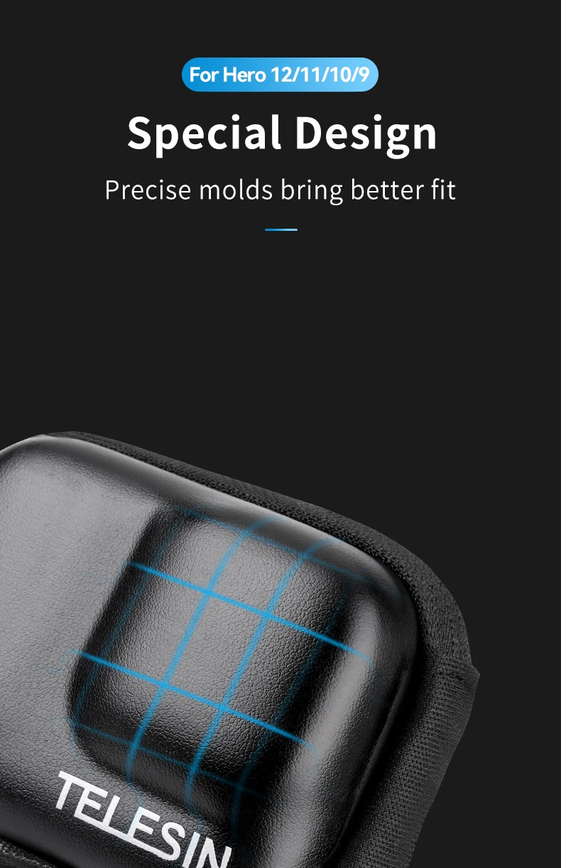 Mini EVA Protective Storage Bag for 12 Hero 12 11 10 9 Black Action Camera Wate