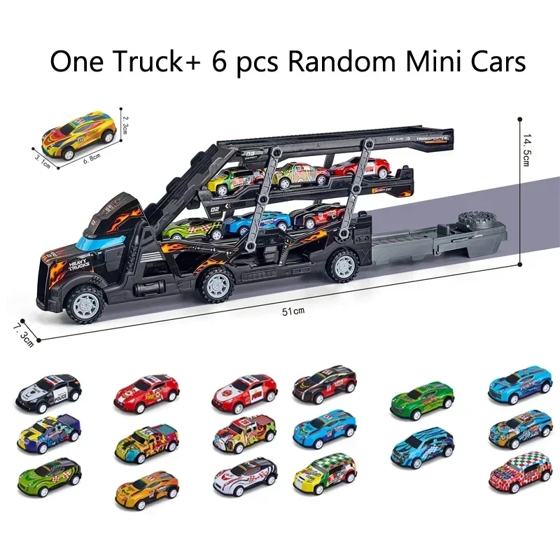 Large Transforming Transporter Car Toy - Educational Folding Track Racing Vehicle for Kids