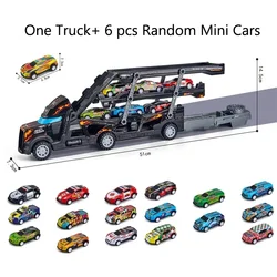 Large Transforming Transporter Car Toy - Educational Folding Track Racing Vehicle for Kids (Black)