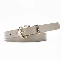 Elegant Retro Hammered - Texture Women’s Pin - Buckle Belt - 106cm 2.3cm (5 Beige )