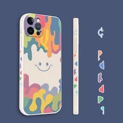Colorful Cartoon Flower Silicone Shockproof Matte Phone Case - iPhone 12 Mini (10)
