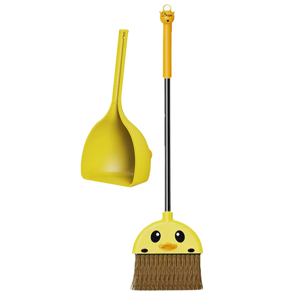 

Mini Broom Dustpan Set for Kids: Little Housekeeping Helper and Pretend Play Toy with Yellow Duck Design