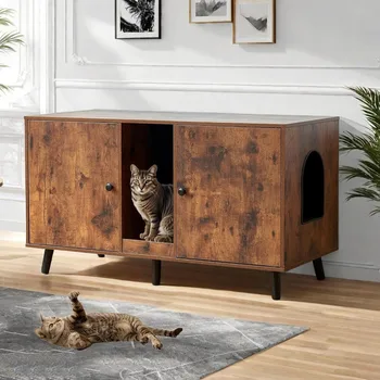 Farmhouse Cat Litter Cabinet 1