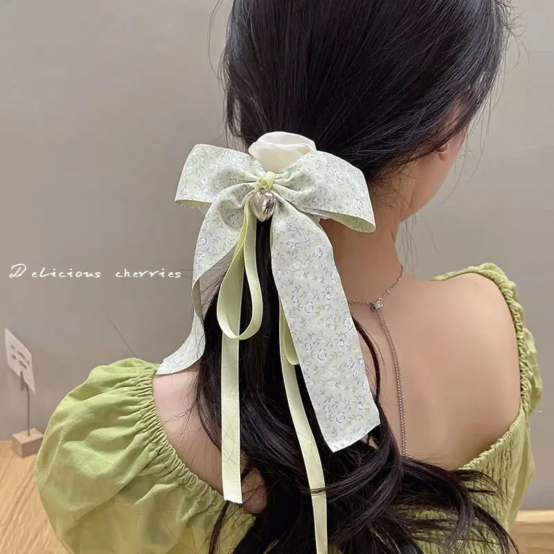 Tie Hair Bow Headdress Hair Band Headband Female Small Floral Antique Hair Accessories Silk Scarf Tie Hair Ribbon Ponytail Hair women lady headdress embellished hairpin corolla tassel ancient costume antique head flower hair accessories