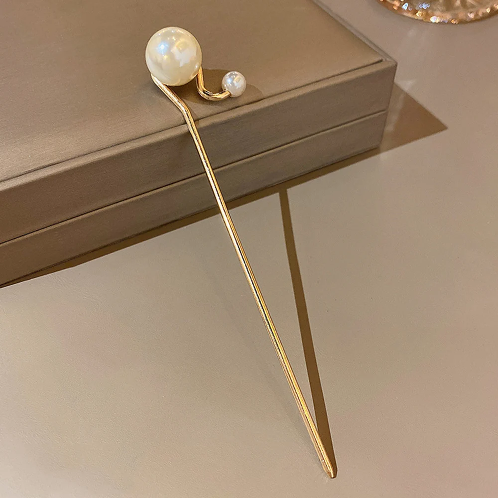 Gancho de cabelo minimalista com pérola estilo chinês_voghion.com