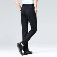 Pantalon d'affaires pour hommes en tissu très extensible adapté à toutes les saisons, doté d'une ceinture élastique et au bureau/travail classique pour 5
