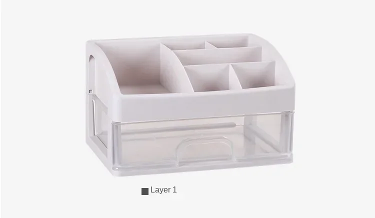 Description Picture 3 of itemDesktop drawer-type cosmetics storage box jewelry dressing table rack transparent finishing plastic storage rack bedroom