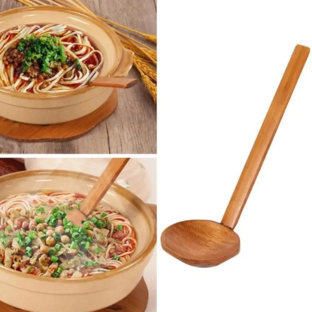 Japanese Style Spoon Long-Handled Soup Ladle Pot Kitchen Spoon Hot Tortoise Tablewar Ramen Soup Tools כלי בית מטורקיה