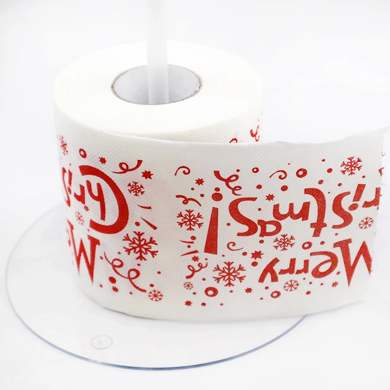 Creative Roll Paper Christmas Pattern Series Toilet Paper Santa Claus Reindeer Tissue New Year Party Xmas Ornament toilet roll paper paper tissue
