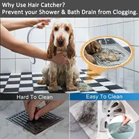 30pcs Disposable Shower Drain Cover Hair Catcher Shower Drain Mesh Sticker Sewer Filter Screen for Bathroom Laundry Bathtub Sink 2